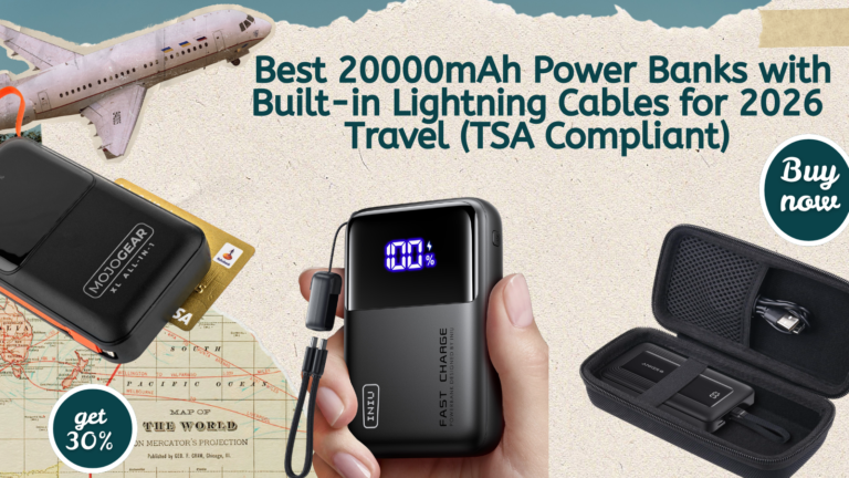 The 3 Best 20000mAh Power Banks with Built-in Lightning Cables for 2026 Travel (TSA Compliant)
