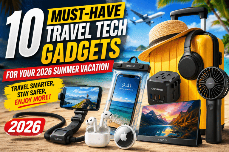 10 Must-Have Travel Tech Gadgets for Your 2026 Summer Vacation